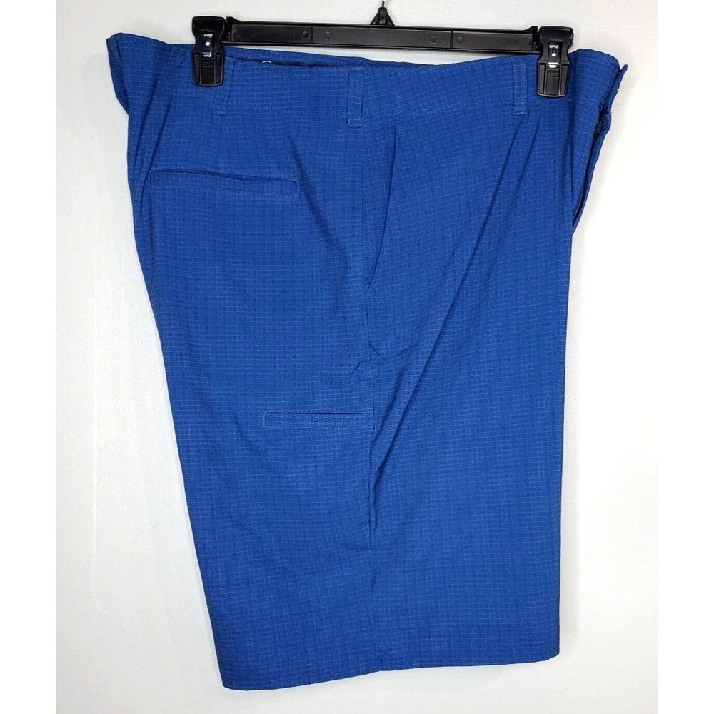 Jack Nicklaus Mens Size 40 Blue Weave Print Stretch Tech Golf Chino Shorts